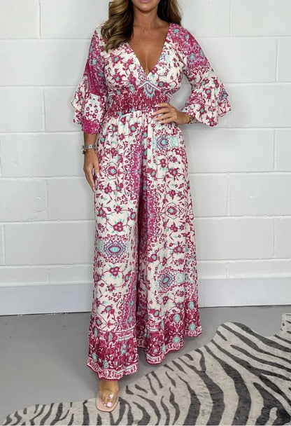 Mae™ | Elegante V Hals Maxi Jurk
