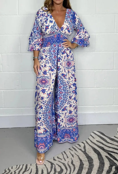 Mae™ | Elegante V Hals Maxi Jurk