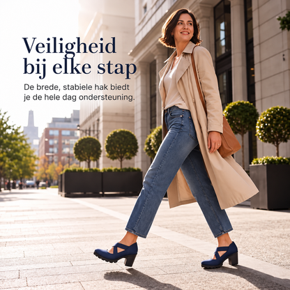 Sofie™ | Orthopedische Plateauhakken Met Kruisbanden