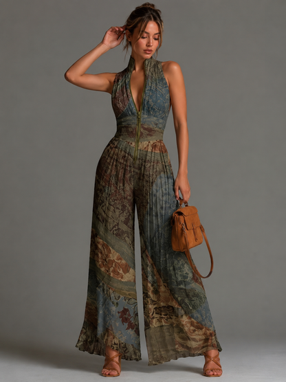 Nicole™ | Elegante Bloemen Chiffon Jumpsuit