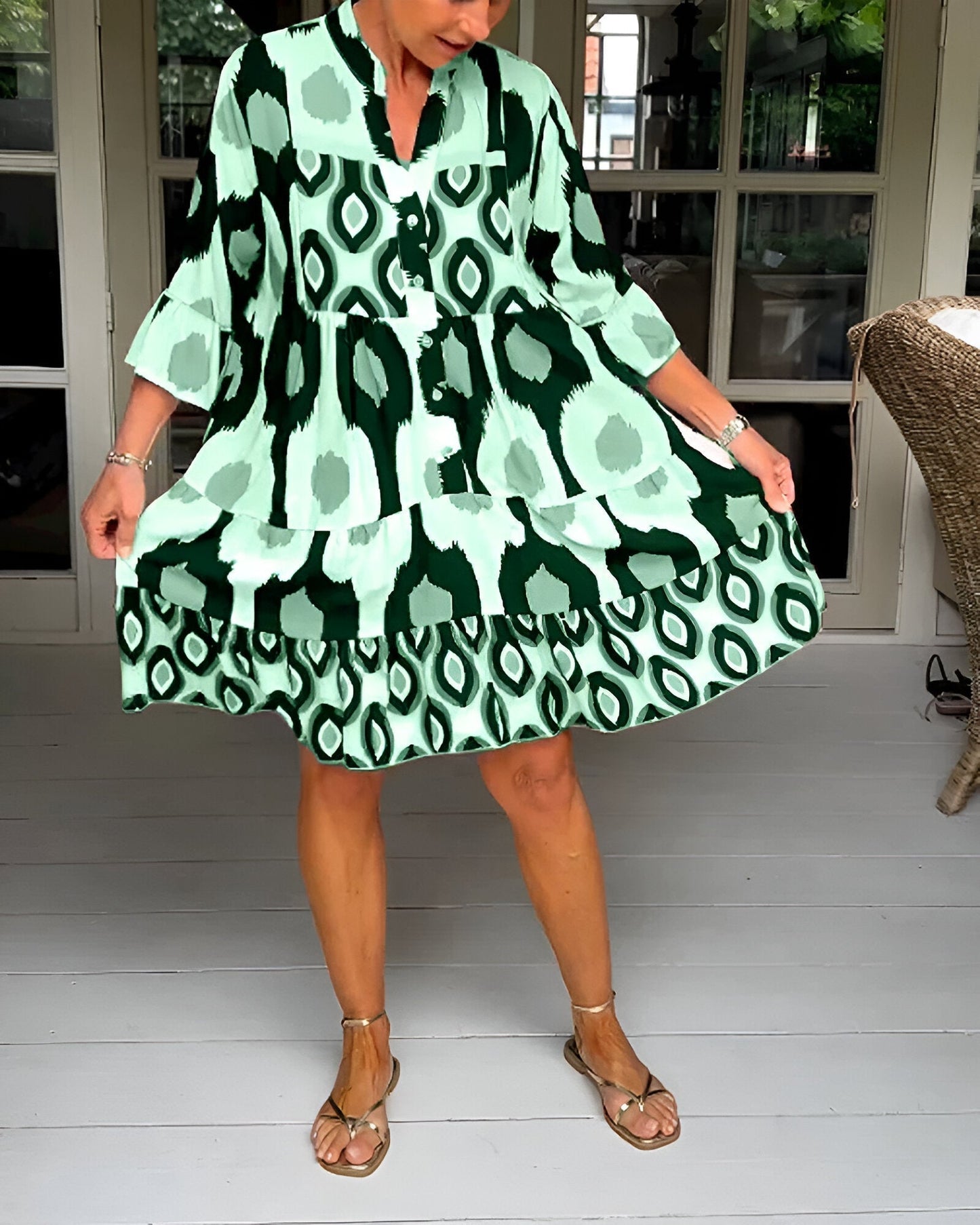 Dana™ | Moderne Knoop Midi Jurk