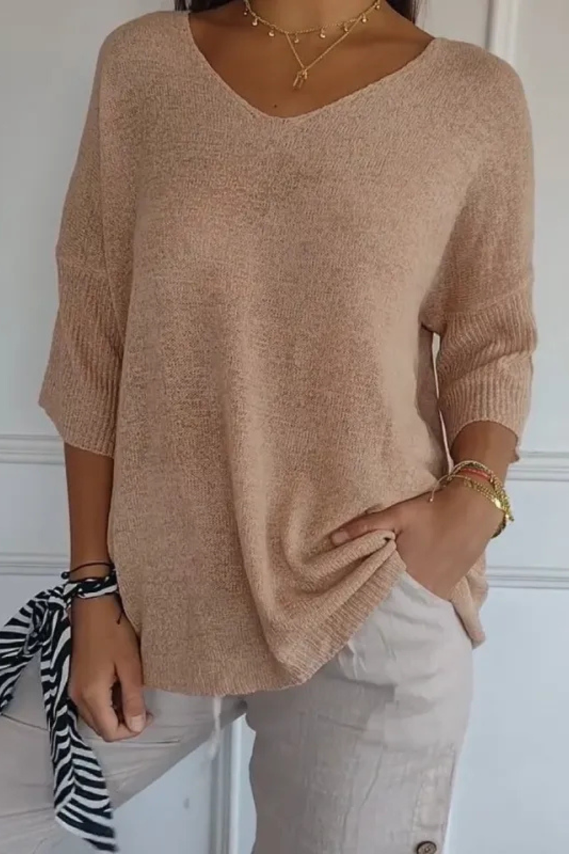 Leni™ | Casual Zachte V-Neck Top