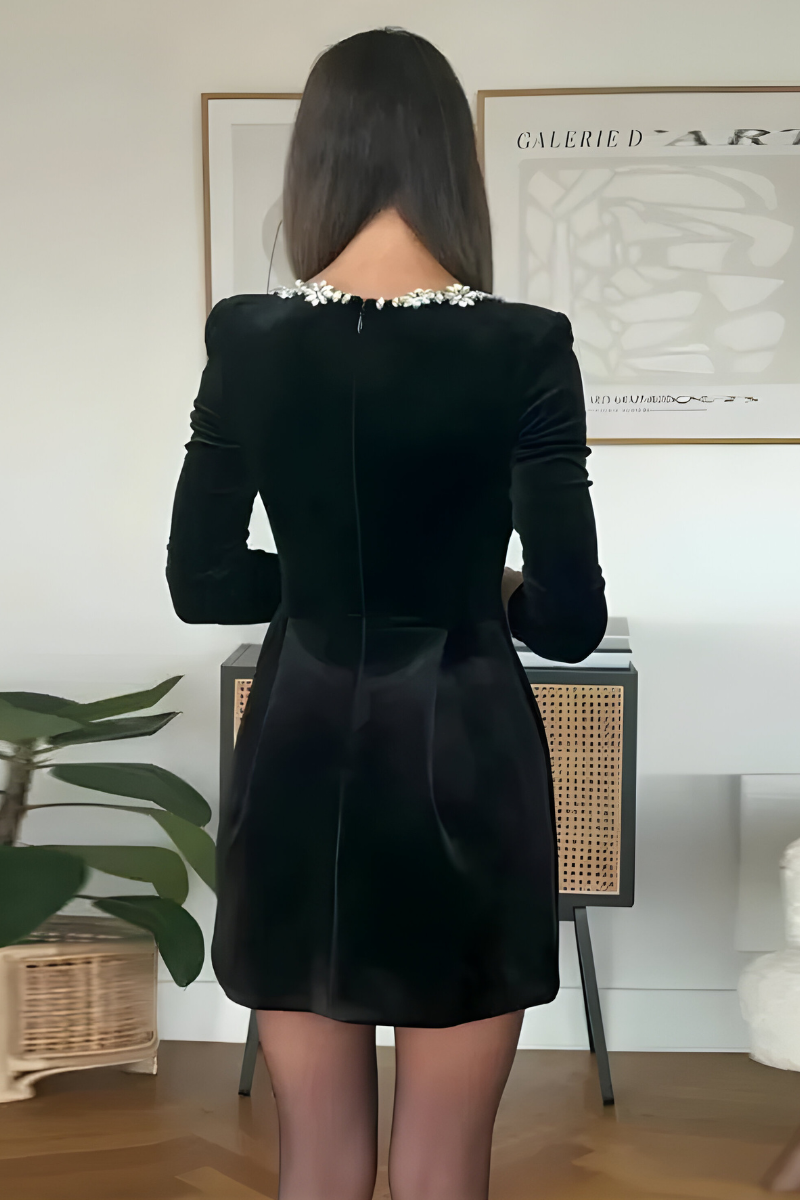 Noelle™ | Klassieke fluwelen cocktailjurk