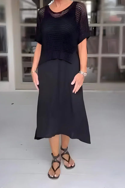 Lieke™ | Zomerse Jurk Met Gebreide Top