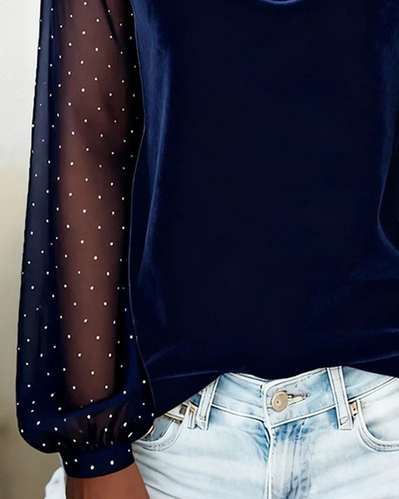 Nyra™ | Elegante Gedrapeerde Blouse Top