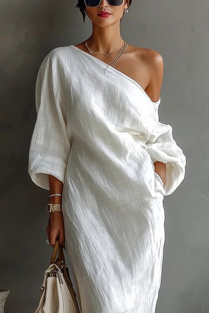 Alva™ | Elegante One Shoulder Maxi Jurk