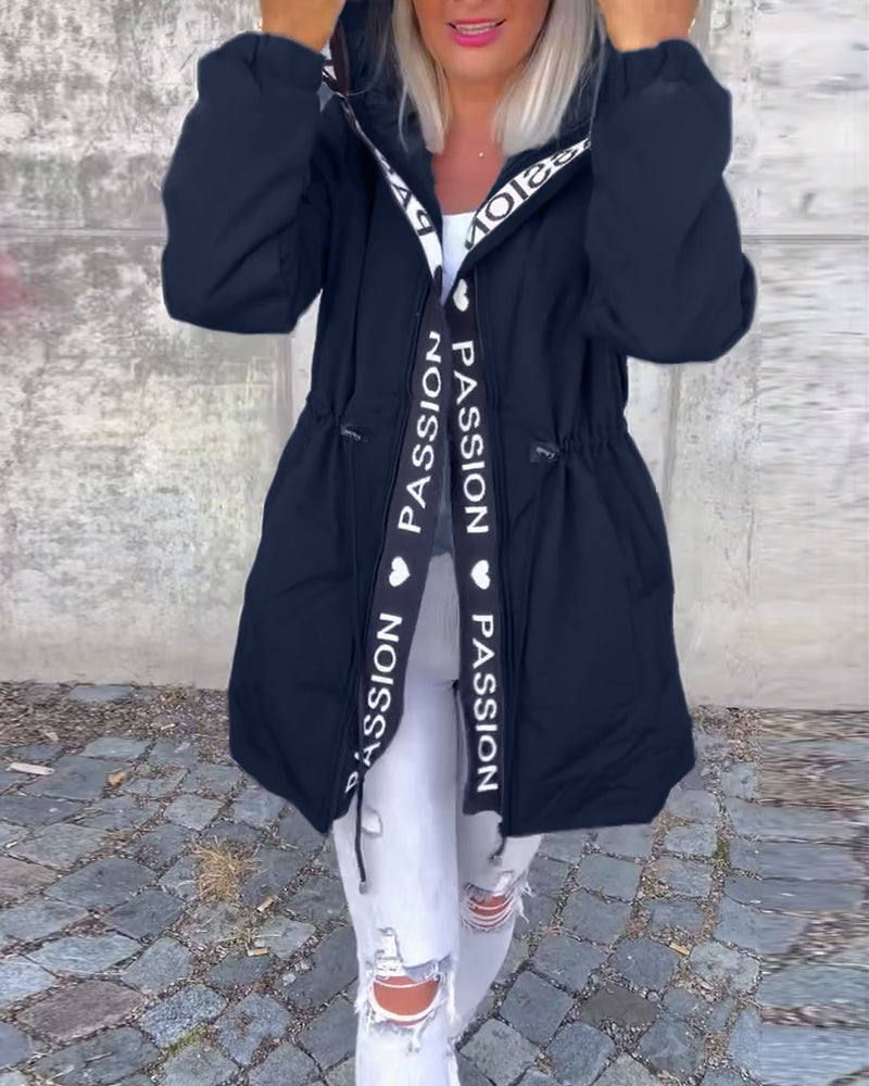 Leonie™ | Lange Jas Met Capuchon En Taillekoord 10