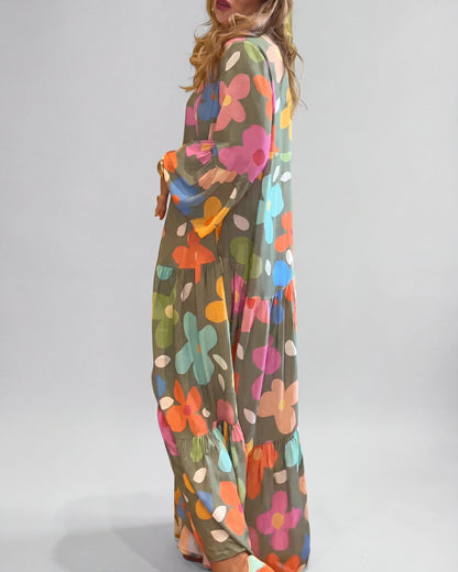 Zavi™ | Stijlvolle Bloemen Maxi Jurk