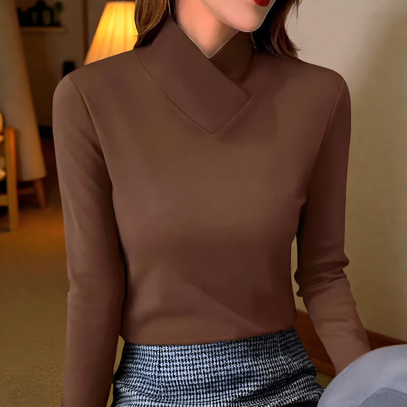 Mira™ | Elegante Minimal Lange Mouw Top