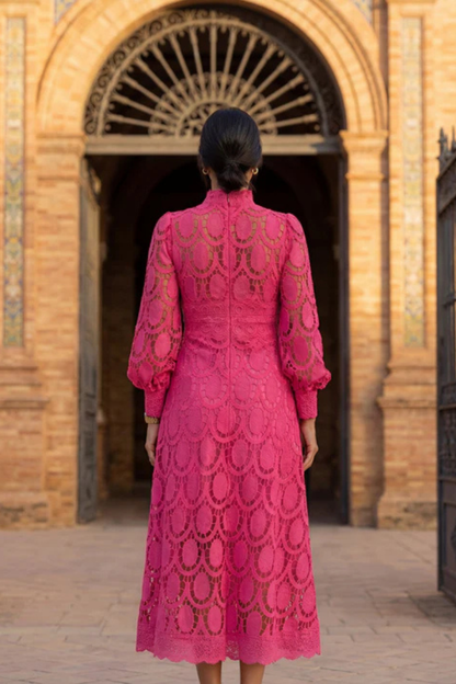 Vira™ | Elegante Kanten Midi Jurk