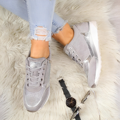 Noor™ | Orthopedische Sleehak Sneakers Met Zijrits