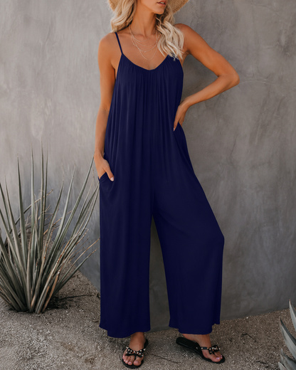 Léa™ | Minimalistische Linnen Jumpsuit
