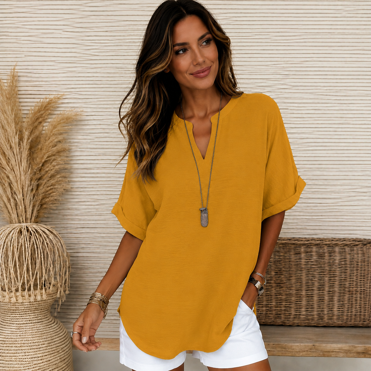 Mirel™ | Comfortabele Blouse Met V Hals