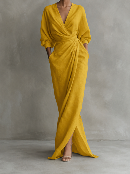 Nina™ | Elegante Wikkel Maxi Jurk