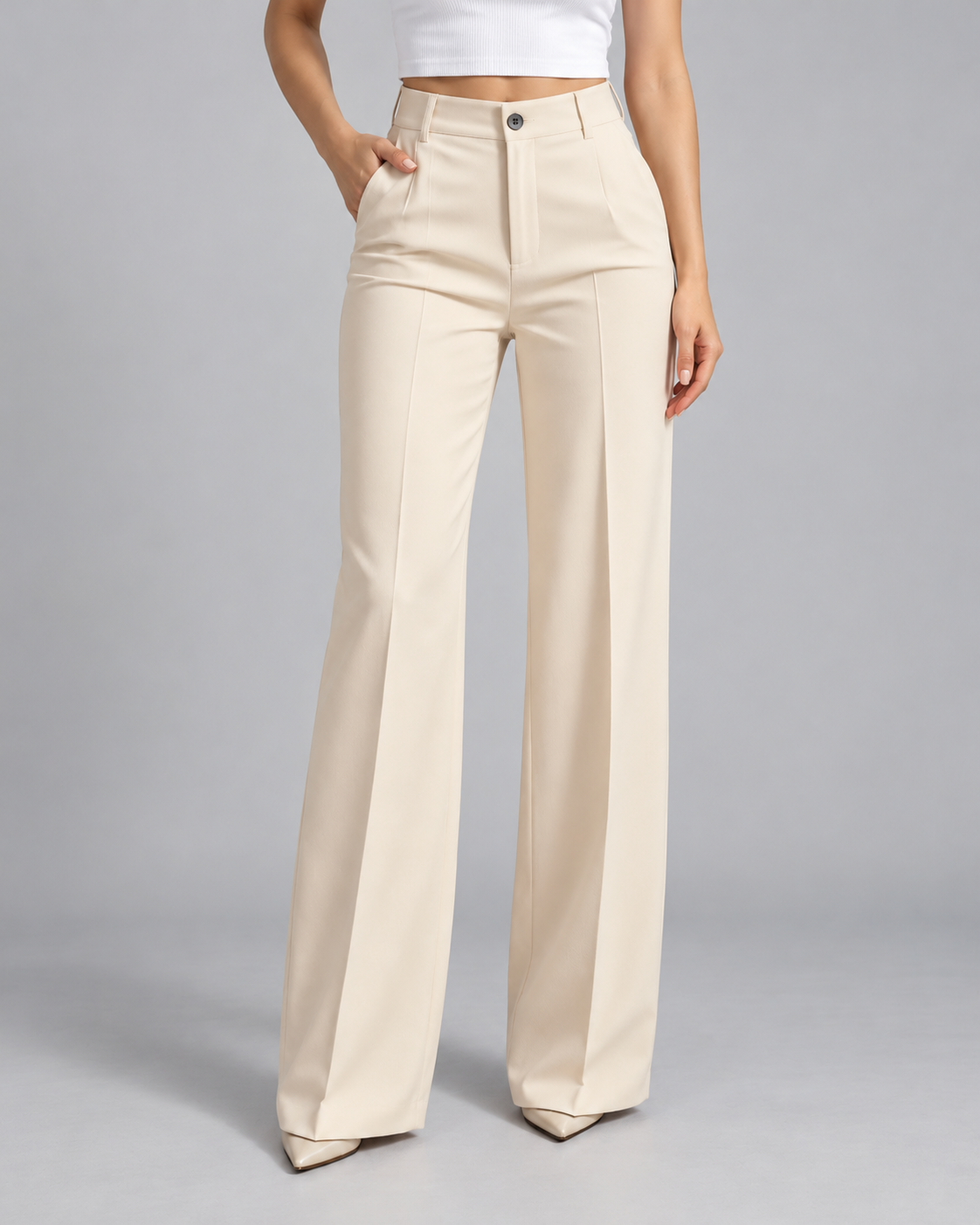 Danielle™ | Comfortabele Broek met Hoge Taille en Wijde Pijpen
