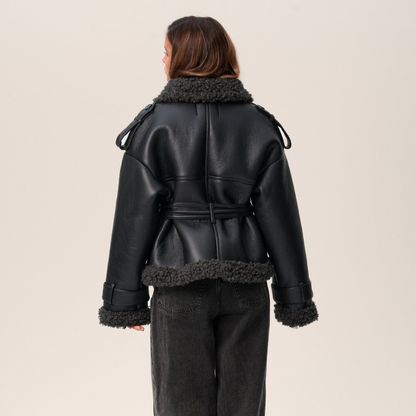 Aris™ | Chique Ceintuur Sherpa Jas