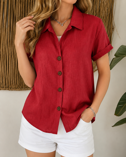 Noëlle™ | Relaxte Blouse Met Knopen