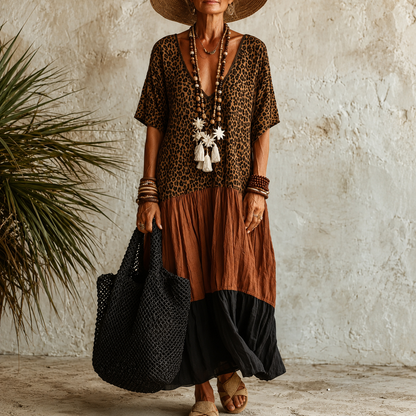 Aveline™ | Bohemian Maxi Jurk met Buikbedekkend Design