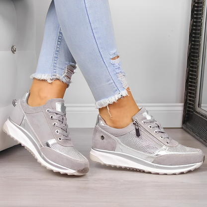 Noor™ | Orthopedische Sleehak Sneakers Met Zijrits