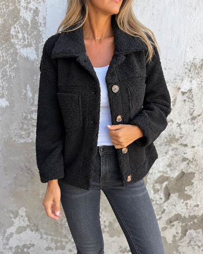Isabelle™ | Zachte Teddy Jas Met Knopen