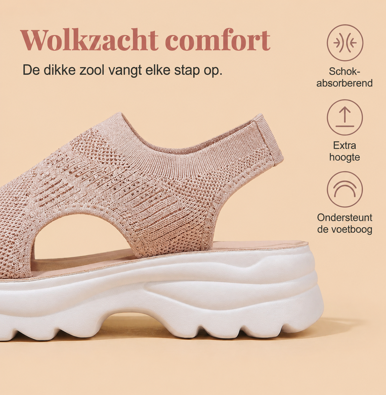 Maris™ | Ademende Plateau Sandalen
