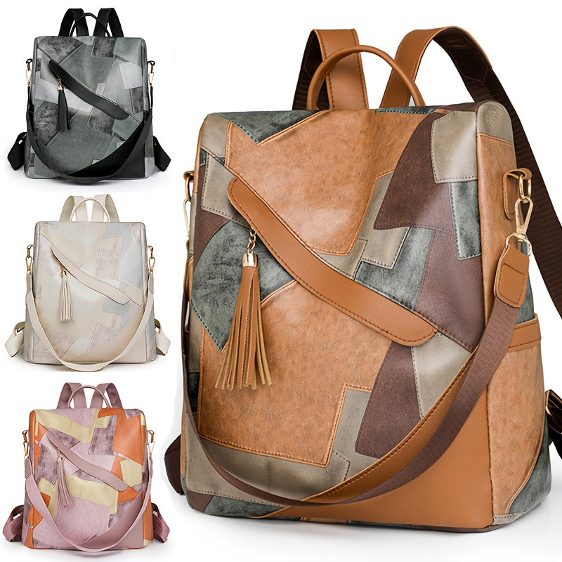 Rosine™ | Patchwork Anti-Diefstal Rugzak