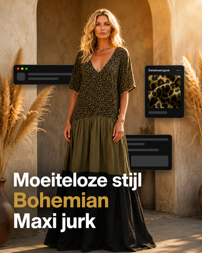 Aveline™ | Bohemian Maxi Jurk met Buikbedekkend Design