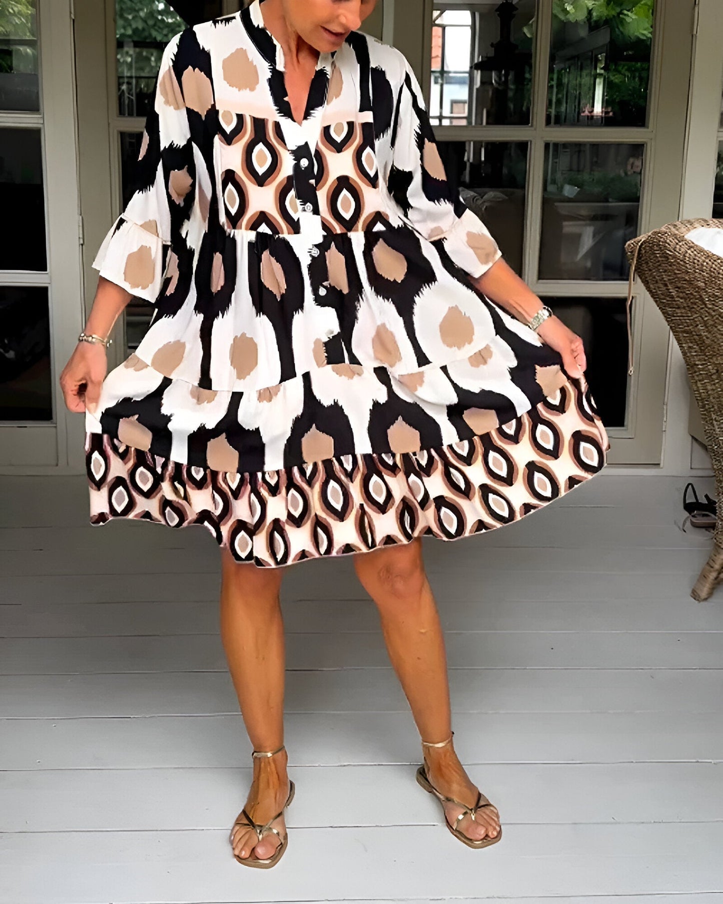 Dana™ | Moderne Knoop Midi Jurk