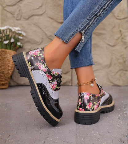 Ada™ | Orthopedische Oxford Schoenen Met Bloemenprint