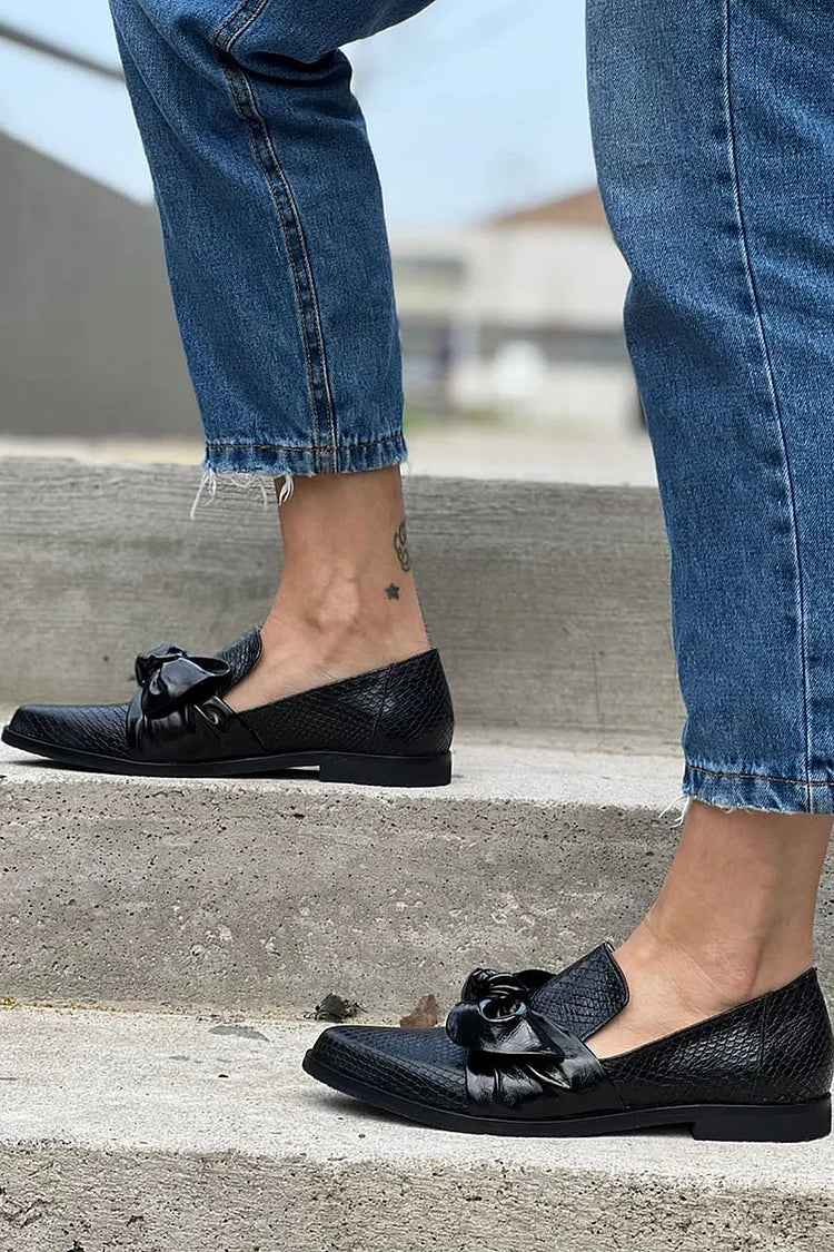 Nina™ | Elegante Orthopedische Loafers Met Glanzende Strik 4