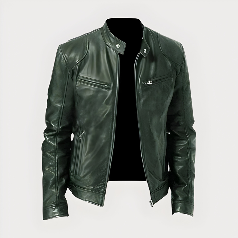 Joren™ | Klassieke bikerjas met rits
