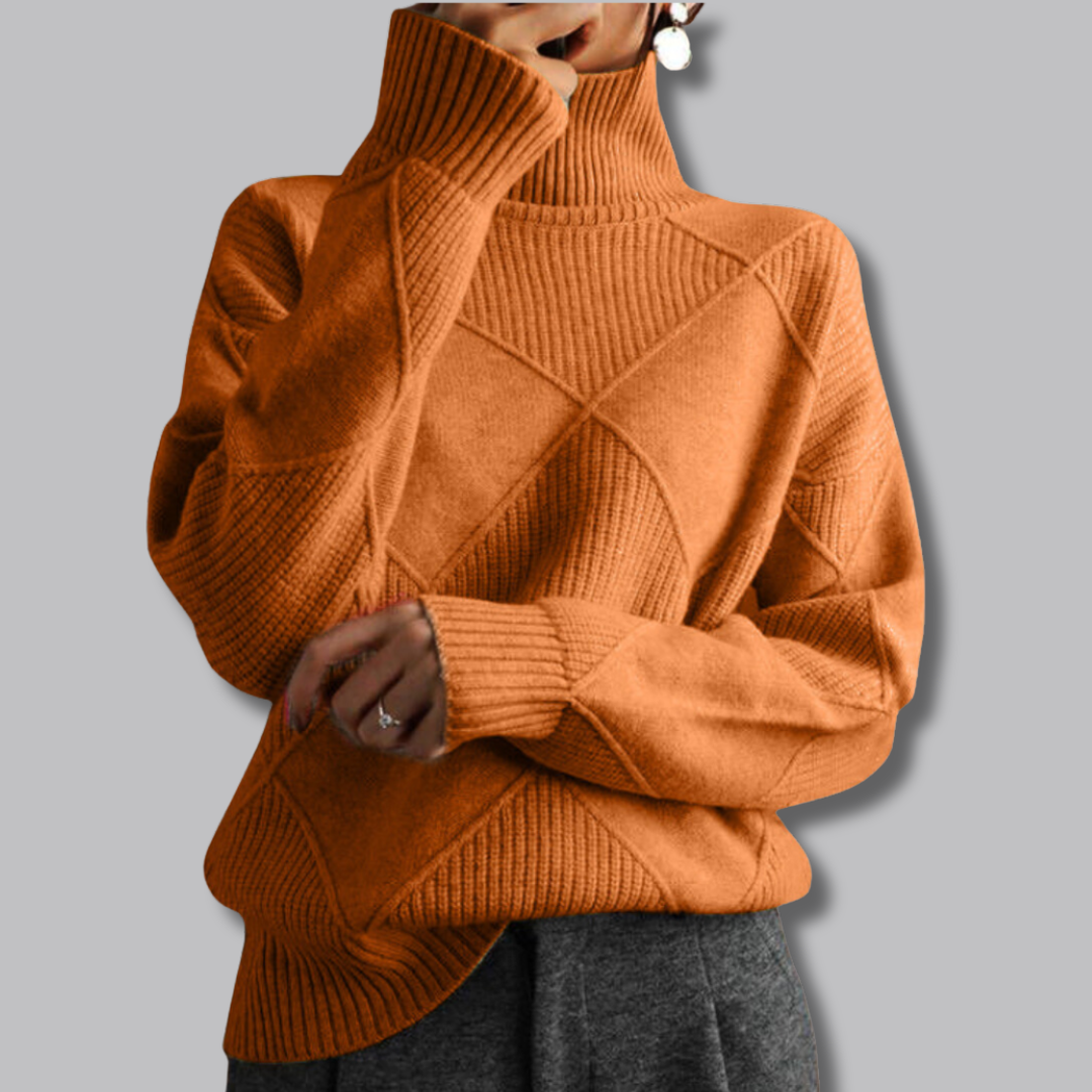 Astrid™ | Zachte coltrui met ruitpatroon 13
