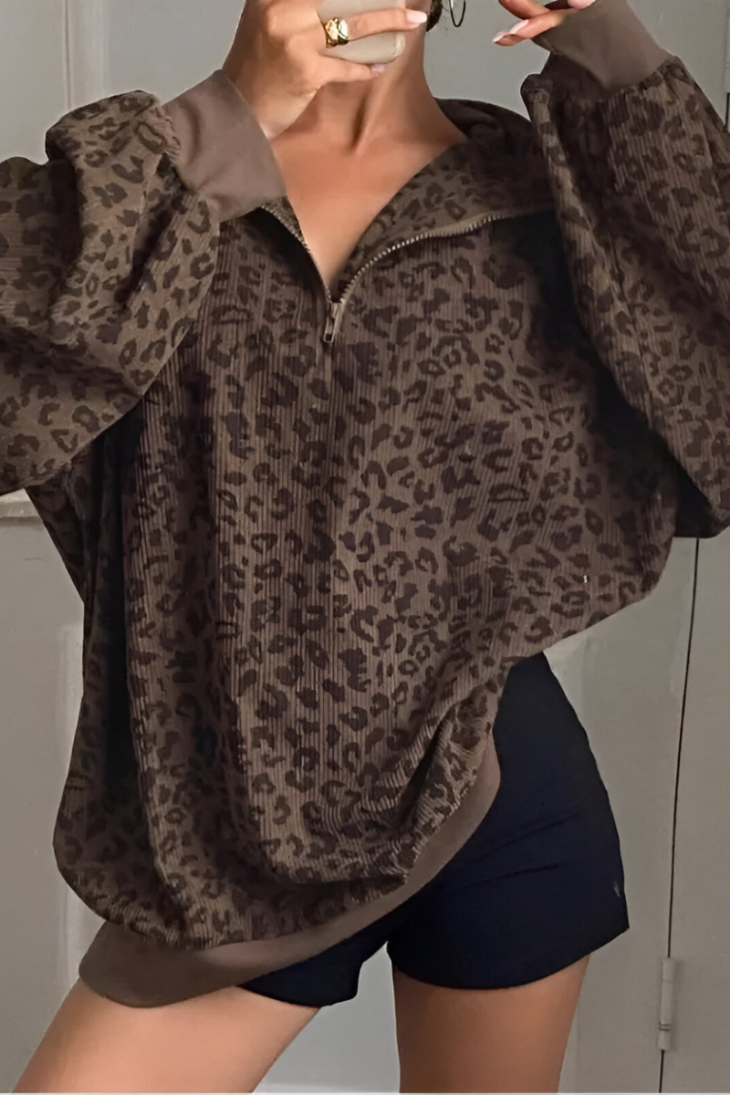 Mara™ | Comfortabele Luipaardprint Trui