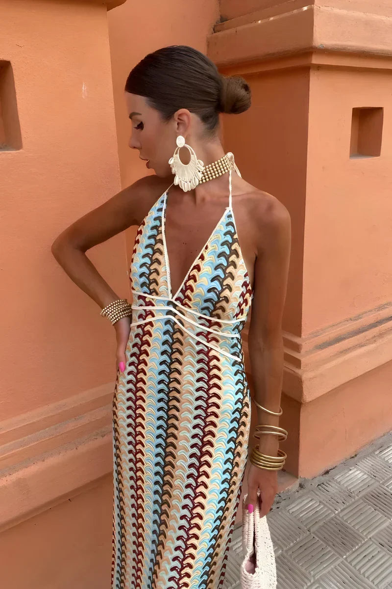 Solena™ | Boho maxi-jurk met open rug