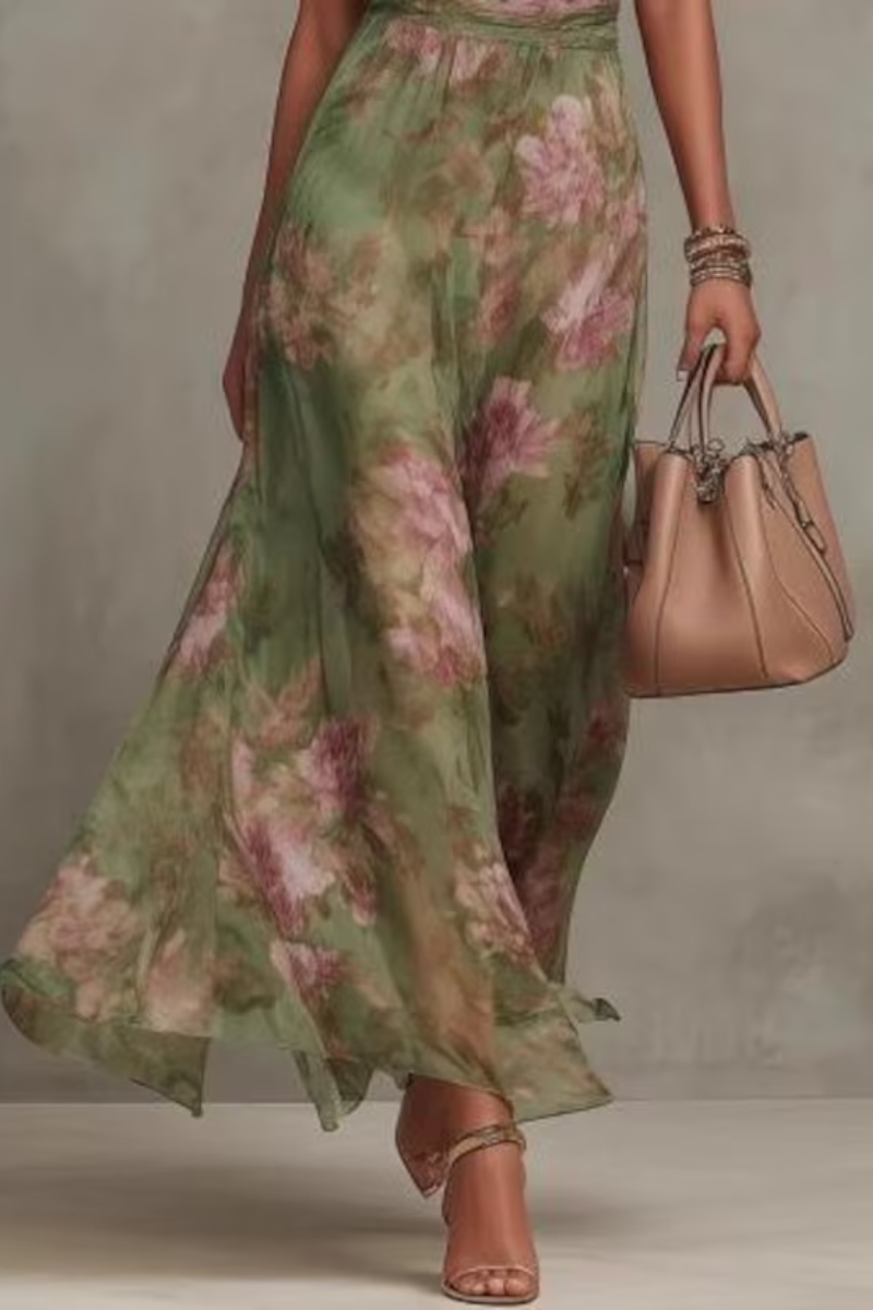 Yuna™ | Elegante Bloemen Maxi Jurk