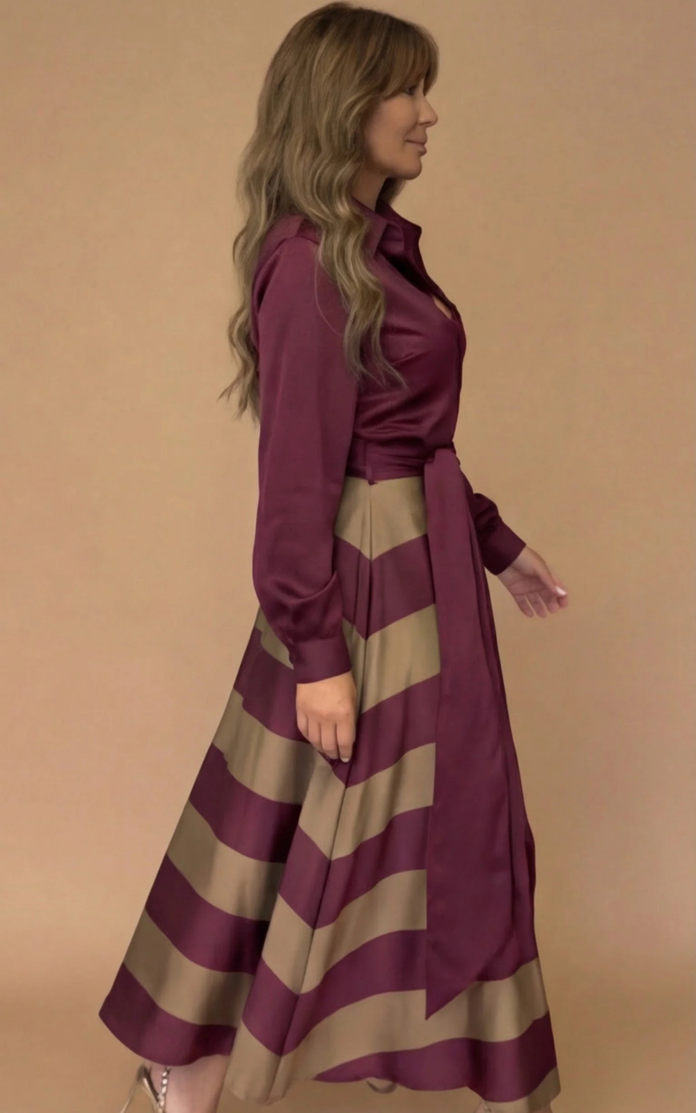Romy™ | Elegante Gestreepte Maxi Jurk