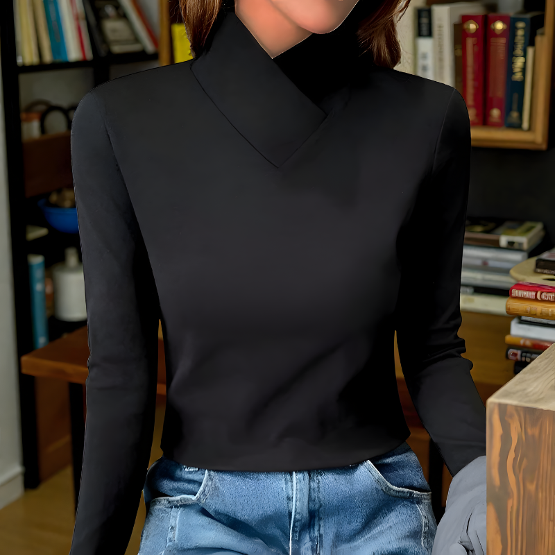 Mira™ | Elegante Minimal Lange Mouw Top