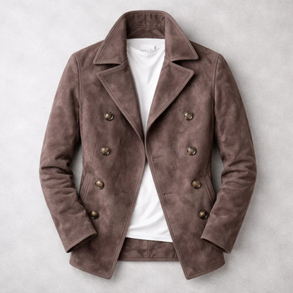 Thijs™ | Suède Dubbelknoops Jas 3