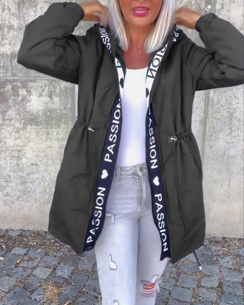 Leonie™ | Lange Jas Met Capuchon En Taillekoord 12