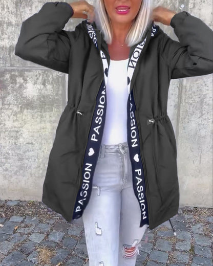 Leonie™ | Lange Jas Met Capuchon En Taillekoord 12