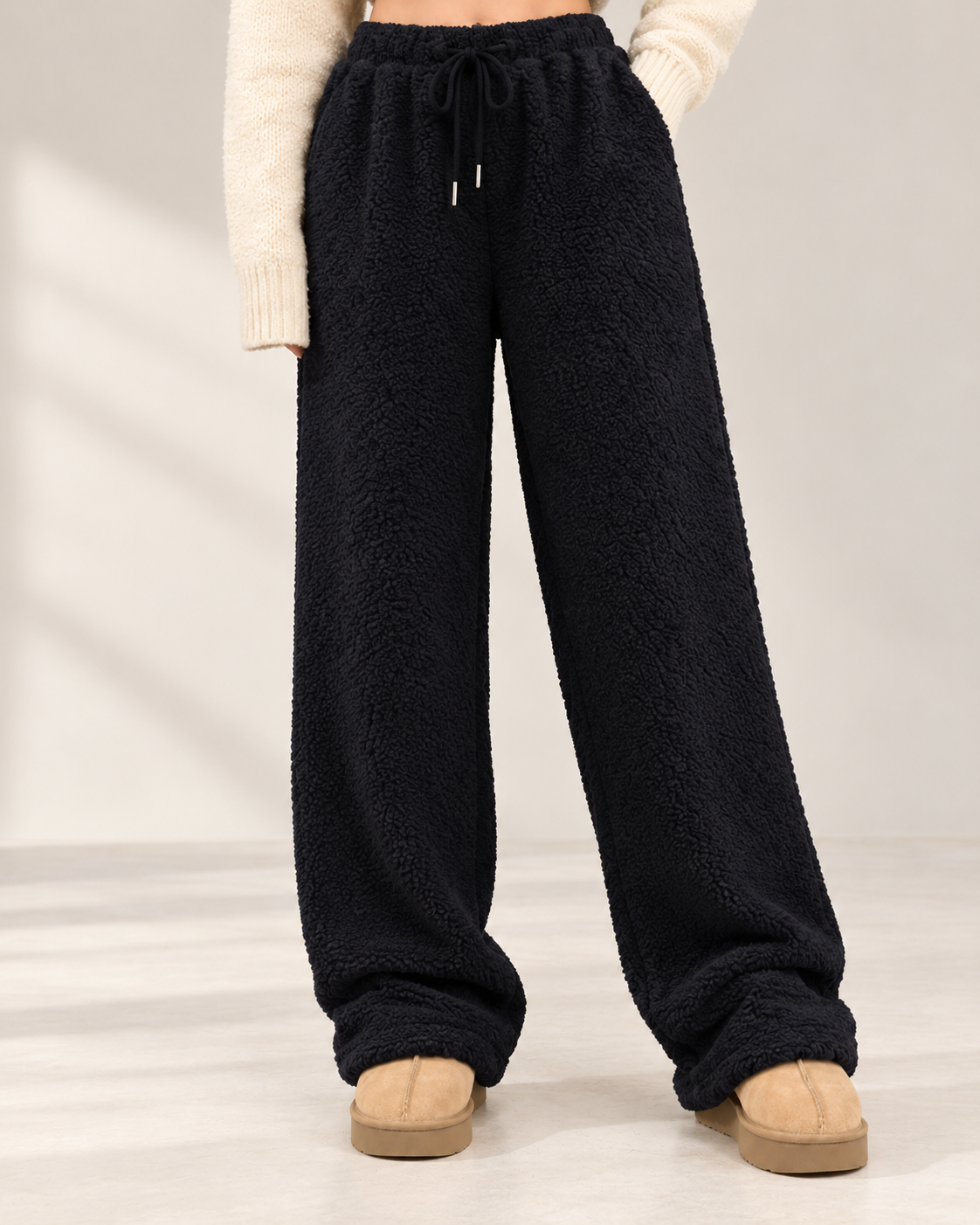 Liva™ | Zachte Teddy Broek met Wijde Pijpen
