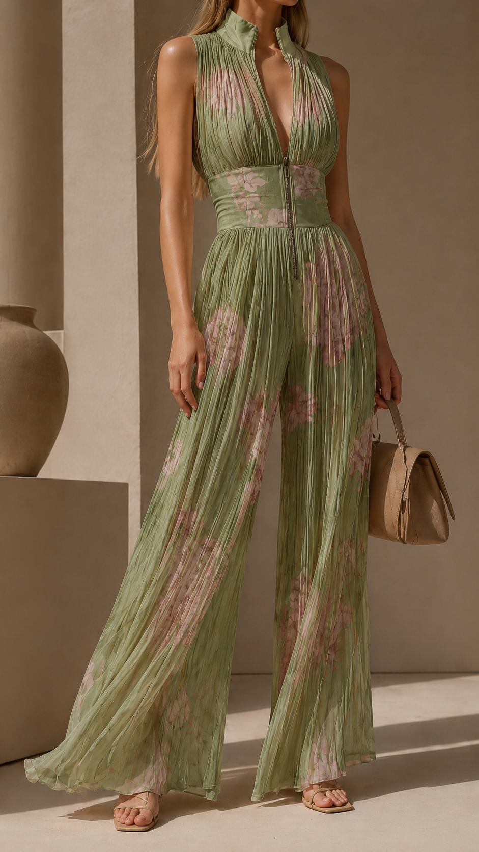 Vanya™ | Elegante Geplooide Jumpsuit