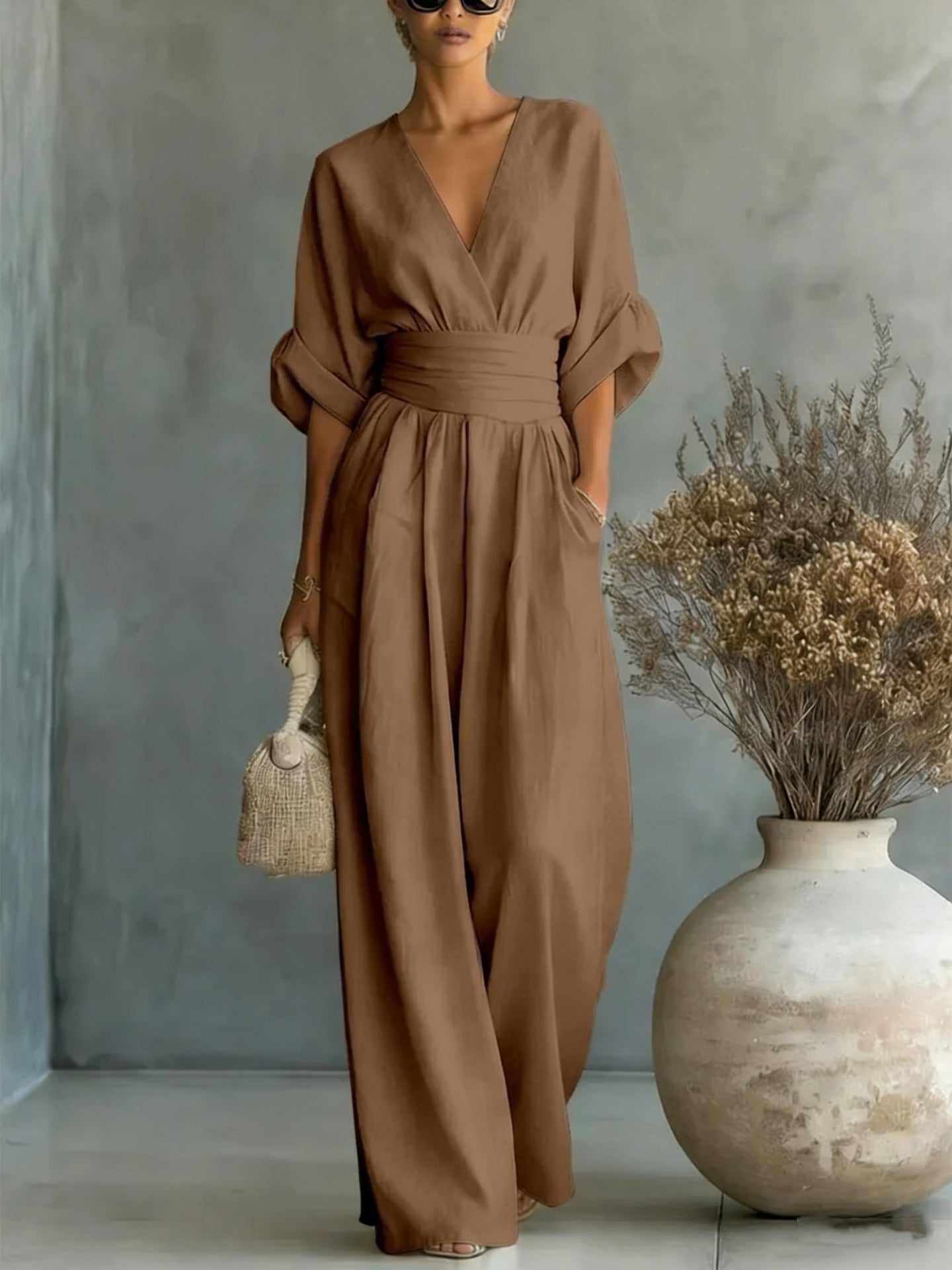 Georgina™ | Elegante Jumpsuit Met V Hals
