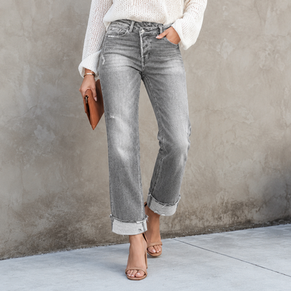 Lora™ | Flatterende Stretch Jeans Met Hoge Taille