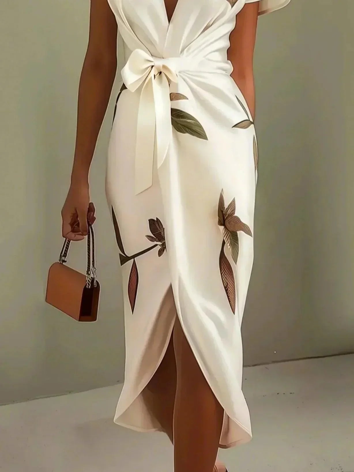 Noa™ | Moderne Midi Jurk Met Riem