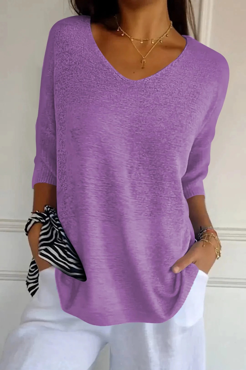 Leni™ | Casual Zachte V-Neck Top