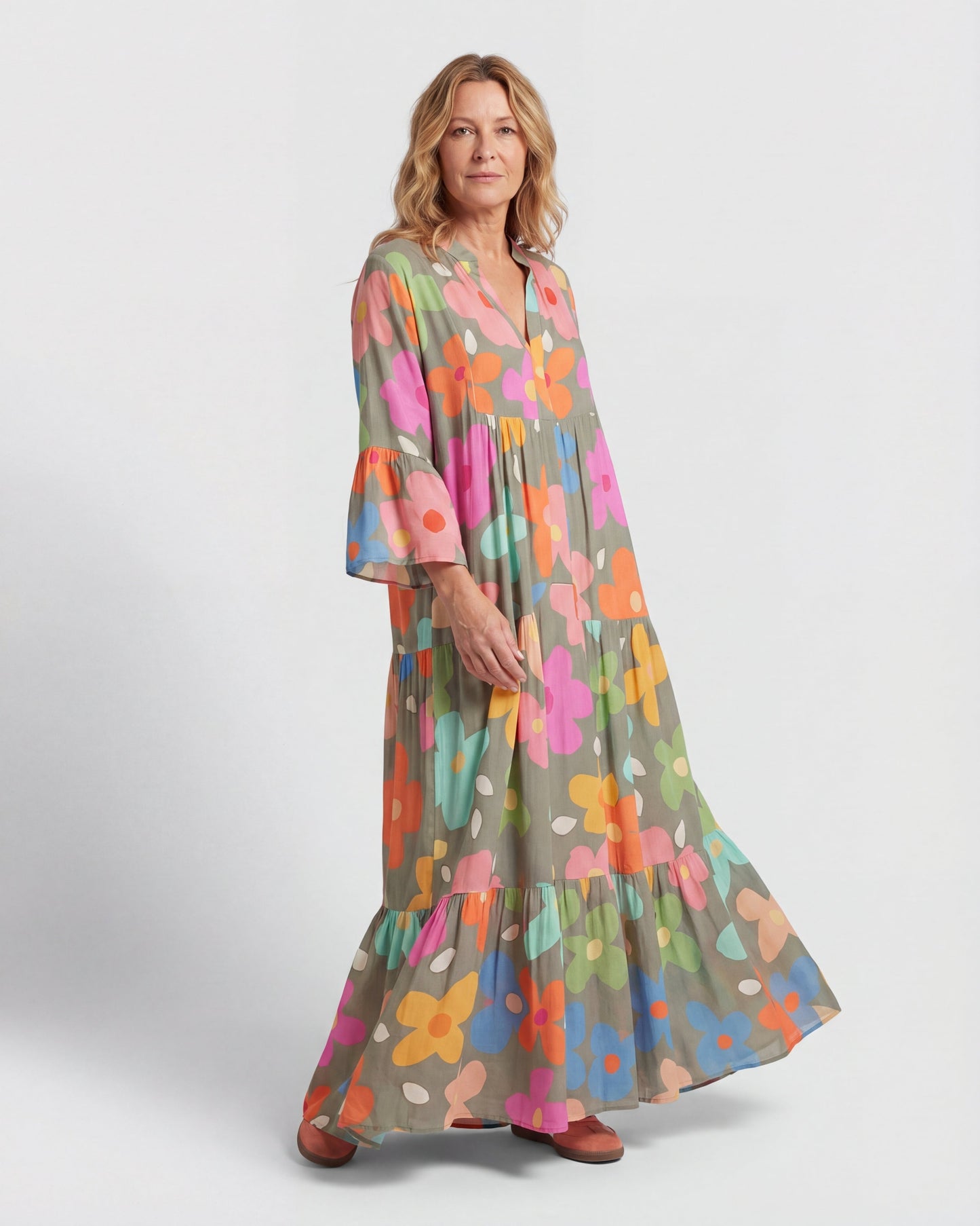 Zavi™ | Stijlvolle Bloemen Maxi Jurk