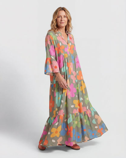 Zavi™ | Stijlvolle Bloemen Maxi Jurk