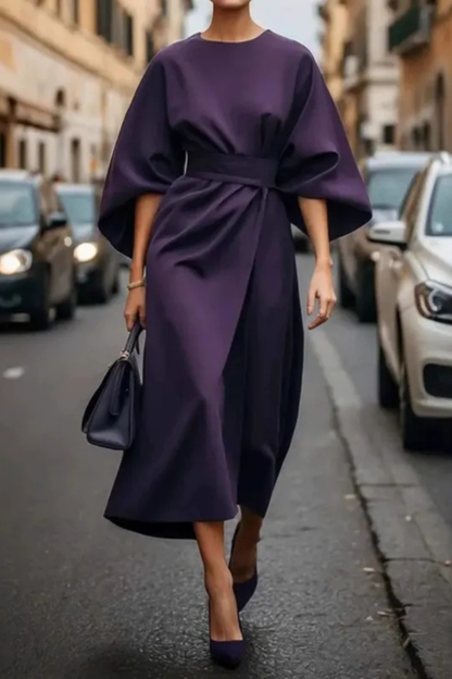 Mira™ | Elegante Midi Jurk Met Riem