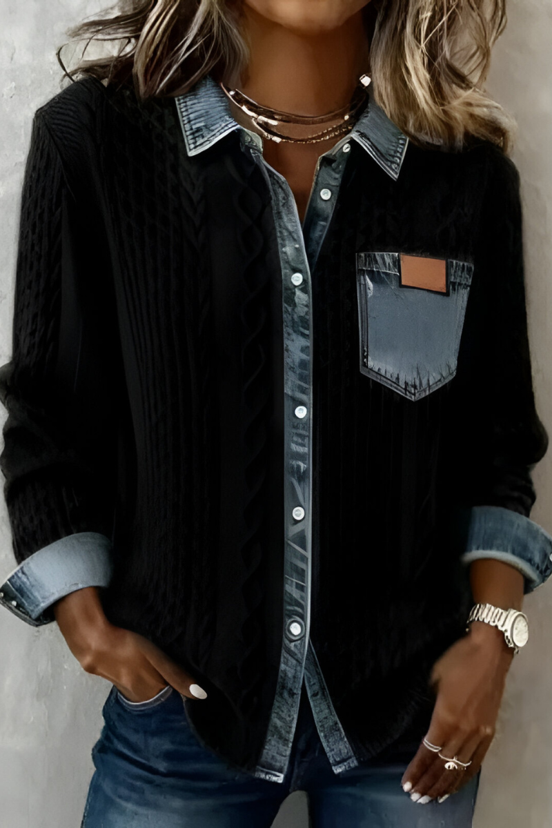 Selo™ | Comfortabele Denim Blouse